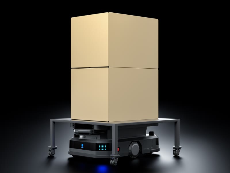 T600 under a carton stack